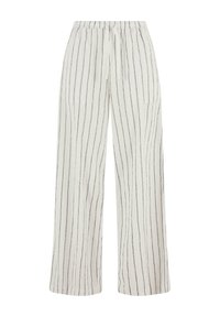 STRUCTURED STRIPED RELAXED FIT - Stoffhose - offwhite black
