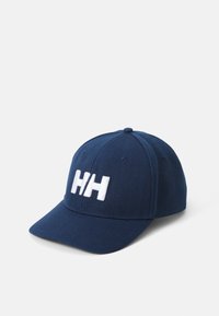 Sötétkék baseball sapka strukturált kialakítással, az elején fehér hímzett "HH" logóval és ívelt napellenzővel. Texturált anyagból készült.