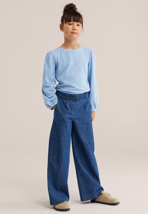 WE Fashion, WE FASHION - Pikkade varrukatega topp - light blue