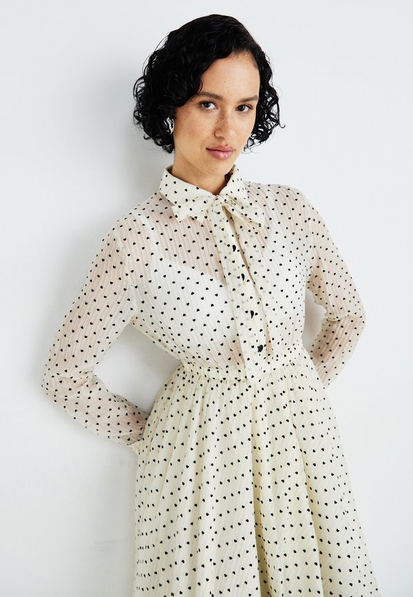 DOVE HEARTS DRESS - Shirt dress - cream3