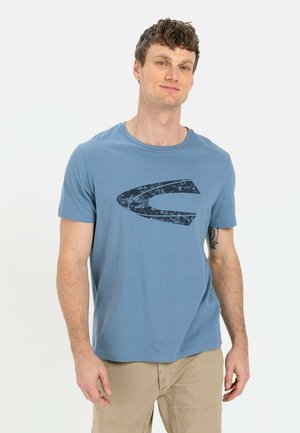 camel active T-shirt print - elemental blue