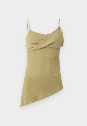 Topshop, TSCLARA CRINKLE CAMI TOP JRS - Μπλούζα - olive branch