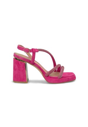 Sandali con tacco - fucsia jaspeado