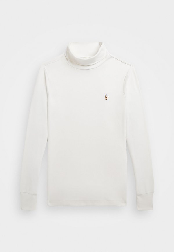 COTTON INTERLOCK ROLL NECK - Long sleeved top