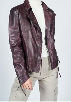 Veste en cuir - dark purple