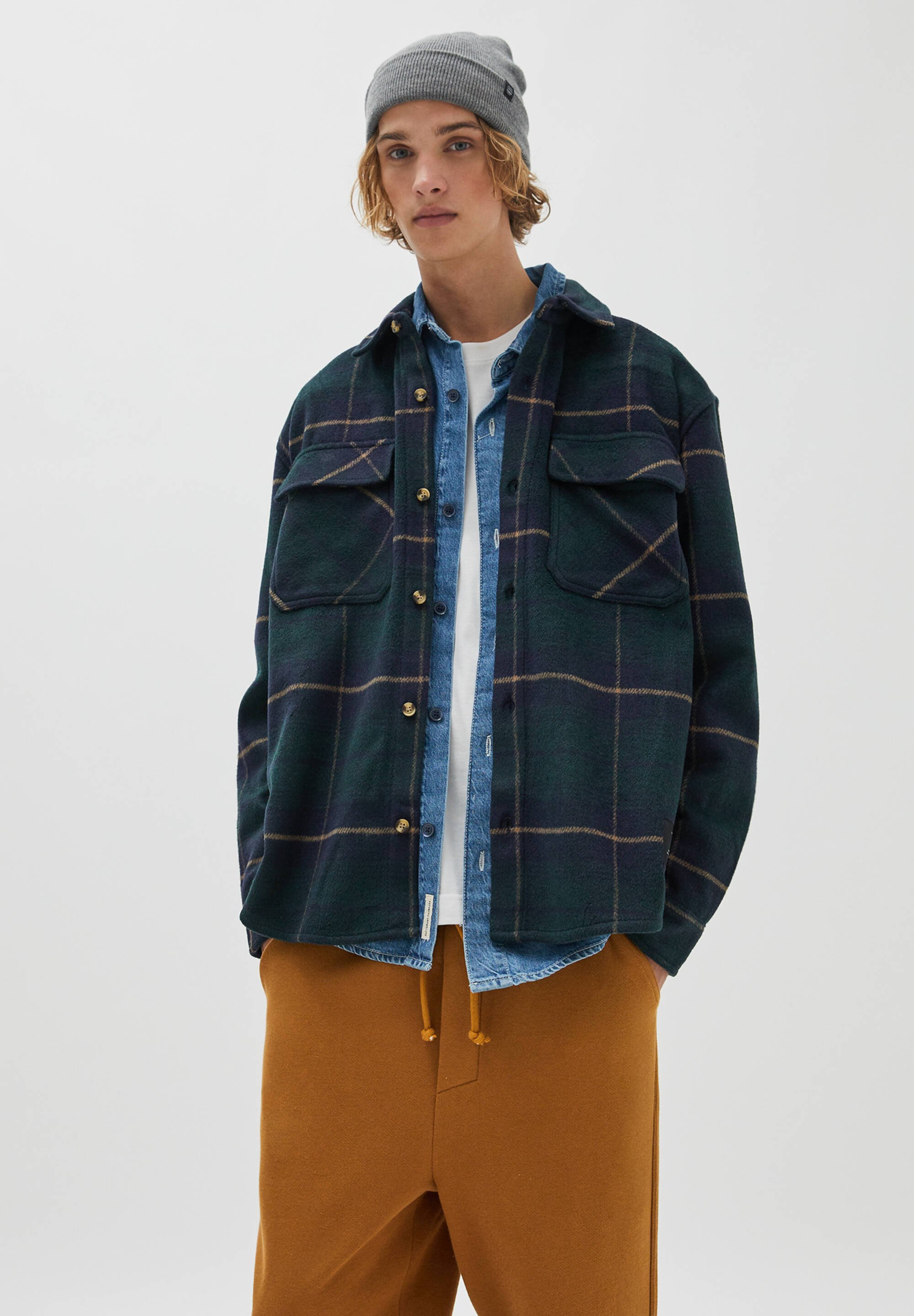 pull and bear blue coat