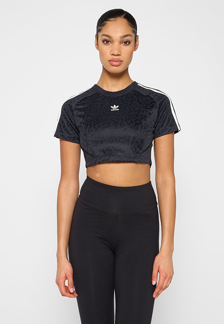 adidas Originals T-shirt print zwart adidas Originals T-shirt print zwart