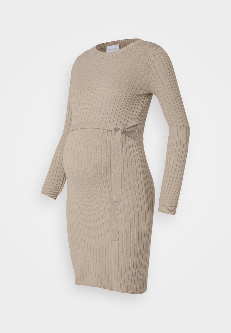 Mamalicious Gebreide jurk beige Mamalicious Gebreide jurk beige