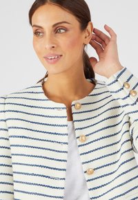 Damart Cardigan - ecru rayé