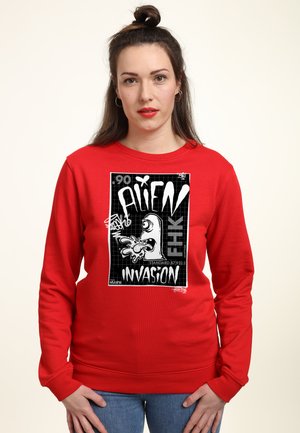 MATT KEELING ALIEN INVASION - Sweatshirt - red