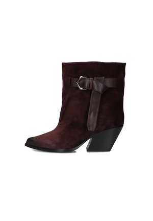 Cowboy/biker ankle boot - hombre wine silk brunello cf
