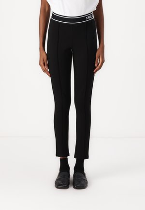 KARL LAGERFELD LOGO LEGGINGS - Leggings - Trousers - black
