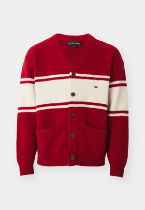 CARDIGAN - Strickjacke - red/french oak