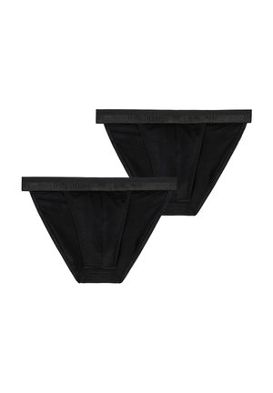 2-PACK TANGA CLASSIC - Braguitas - black