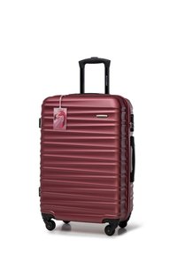 WITTCHEN MEDIUM SUITCASE WITH LUGGAGE TAG FROM ABS - Trolley - dark red