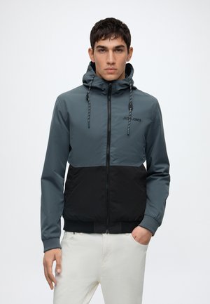 Jack & Jones RUSH  - Overgangsjakke - turbulence detail black/white blocking