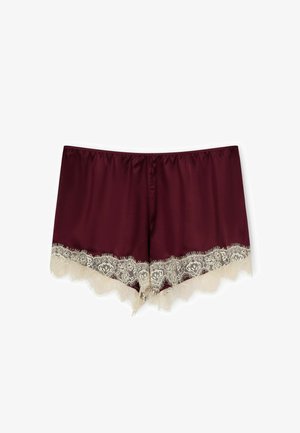 Intimissimi, CONTRASTING COLOUR - Nattøj bukser - burgundy