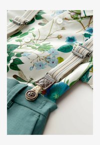 Selected, teal blue floral