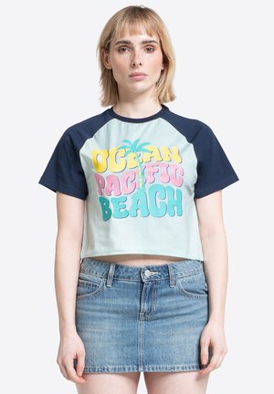 Ocean Pacific, OCEAN PACIFIC FRAUEN T-SHIRT CROPPED MAUI - T-Shirt print - light blue navy