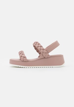 Platform sandals - dusty rose
