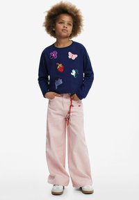 Desigual WITH APPLIQUE SHAPES - Langarmshirt - blue