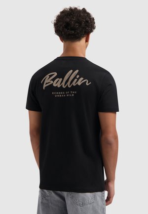 REGULAR FIT CREWNECK - Print T-shirt - black