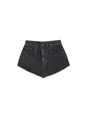 Denim shorts - black