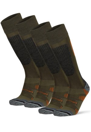 MID CUT HIKERS 2 PACK - Kniestrümpfe - oliv