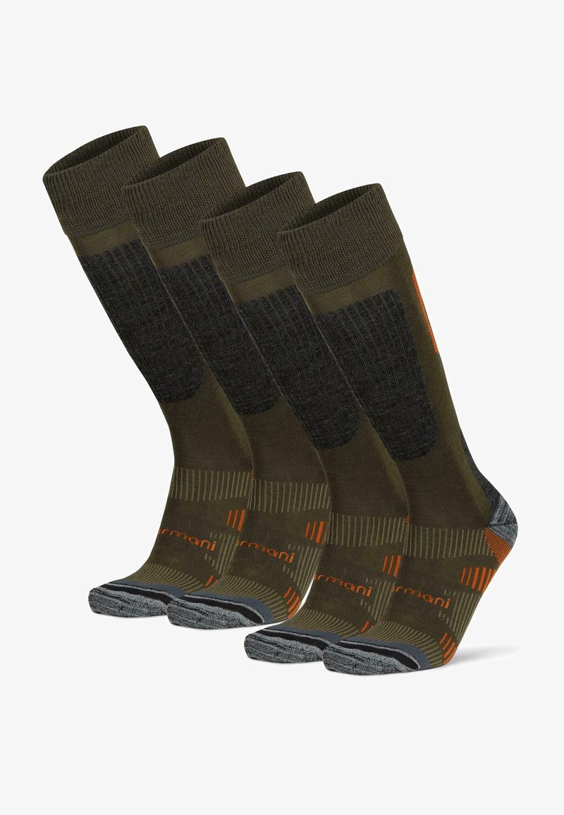 Normani MID CUT HIKERS 2 PACK - Kniestrümpfe - oliv