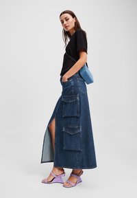 Karl Lagerfeld Jeans KARL LAGERFELD JEANS - Maxi szoknya - washed dark blue