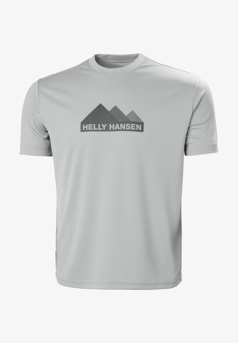 Helly Hansen TECH GRAPHIC - Camiseta estampada - grey fog