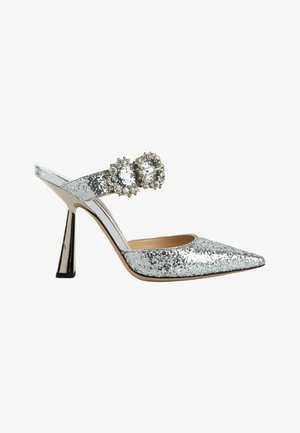 Jimmy Choo, GLITTER SANDAL SILVER - Sandales - silver-coloured