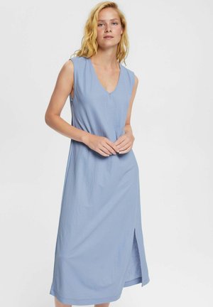 MIT SAUMSCHLITZ - Jersey dress - light blue lavender