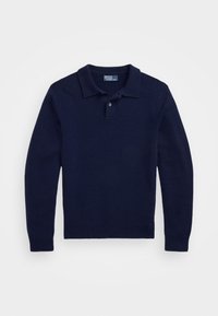 CASHMERE POLO-COLLAR SWEATER - Striktrøje - bright navy