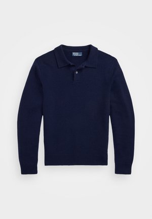 Polo Ralph Lauren CASHMERE POLO-COLLAR SWEATER - Maglione - bright navy