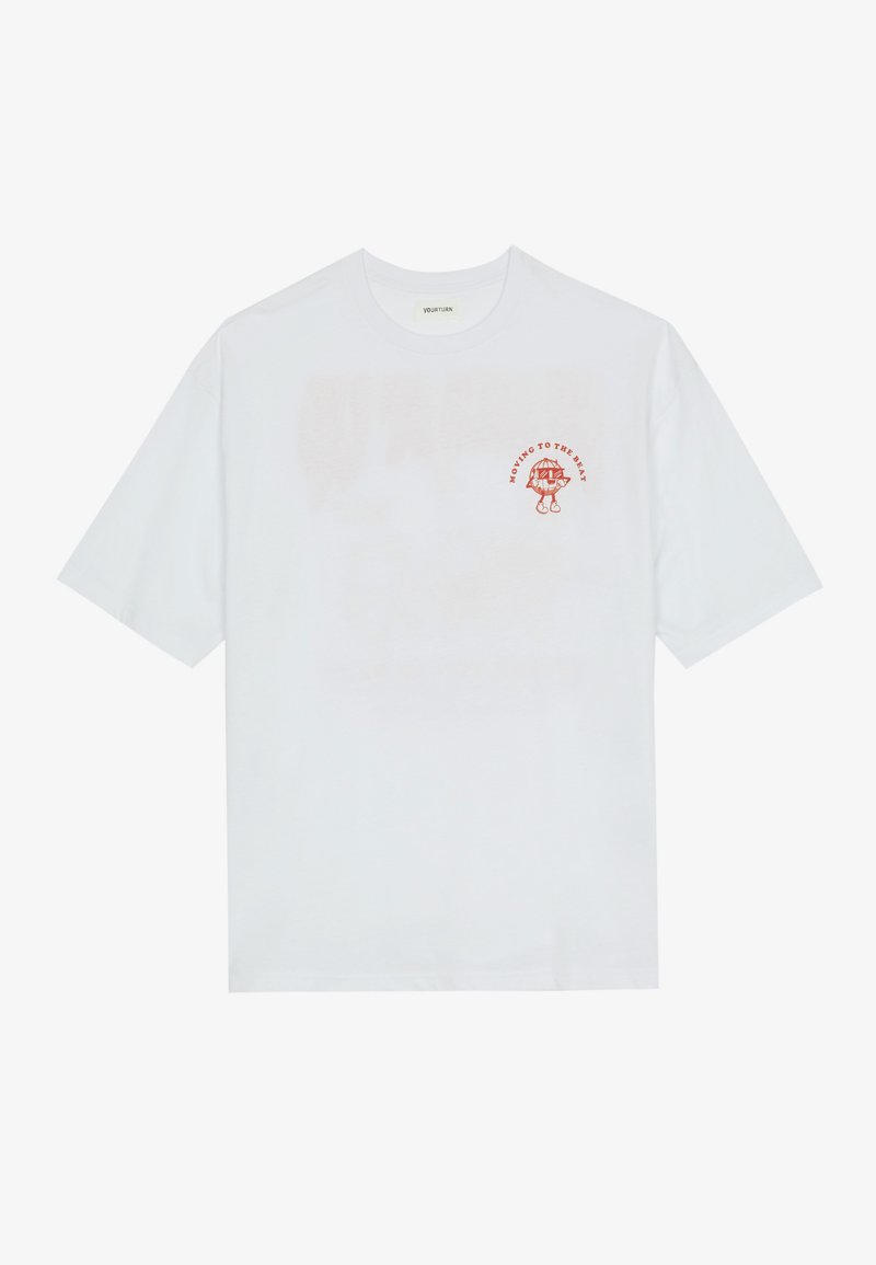 YOURTURN T-shirt print wit YOURTURN T-shirt print wit