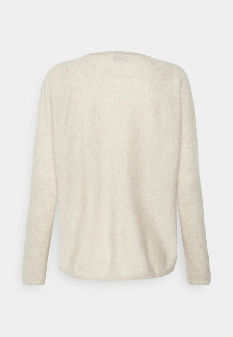 Damen Strickjacken | Davida Cashmere CURVED Strickpullover light beige/beige - ES99118 Damen Strickjacken | Davida Cashmere CURVED Strickpullover light beige/beige - ES99118