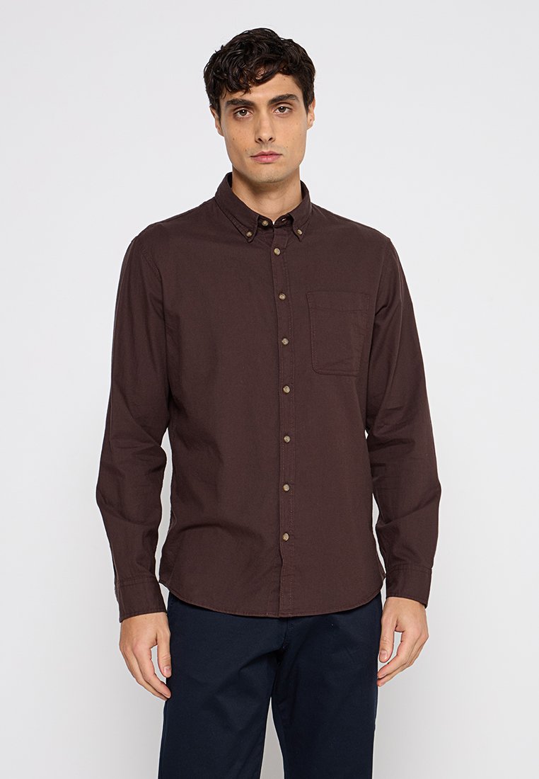 Selected Homme Overhemd donkerbruin