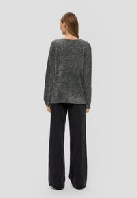 s.Oliver OPEN  MET EFFECT - Strickjacke - graphit