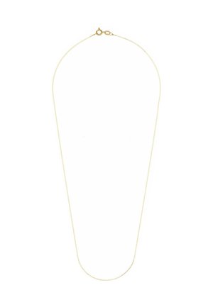 Goldplattierte Kettenhalskette mit einem feinen, zarten Design und glatter Textur. Mit einem Karabinerverschluss gesichert und leicht konstruiert.