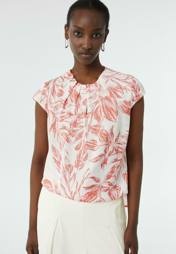 GEMUSTERTE MIT RAFFUNG - Bluse - perlmuttrosa