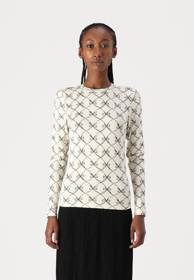 Vero Moda VMALBERTE CILIA BOX - Pikkade varrukatega topp - beige