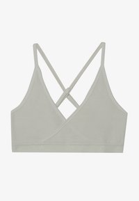 LIGHT SUPPORT TRIANGLE SPORTS BRA WITH ADJUSTABLE CROSS BACK STRAPS - Light support sports bra - beige