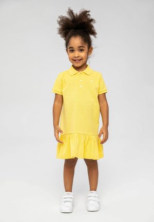 SHORT SLEEVE WITH FRILLED - Day dress - yellow