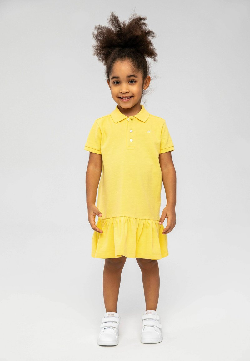 MINOTI - SHORT SLEEVE WITH FRILLED - Day dress - yellow, Enlarge