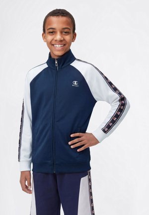 Champion, INSPIRED FULL ZIP WITH TAPE DETAILING - Sweat zippé - nava/white