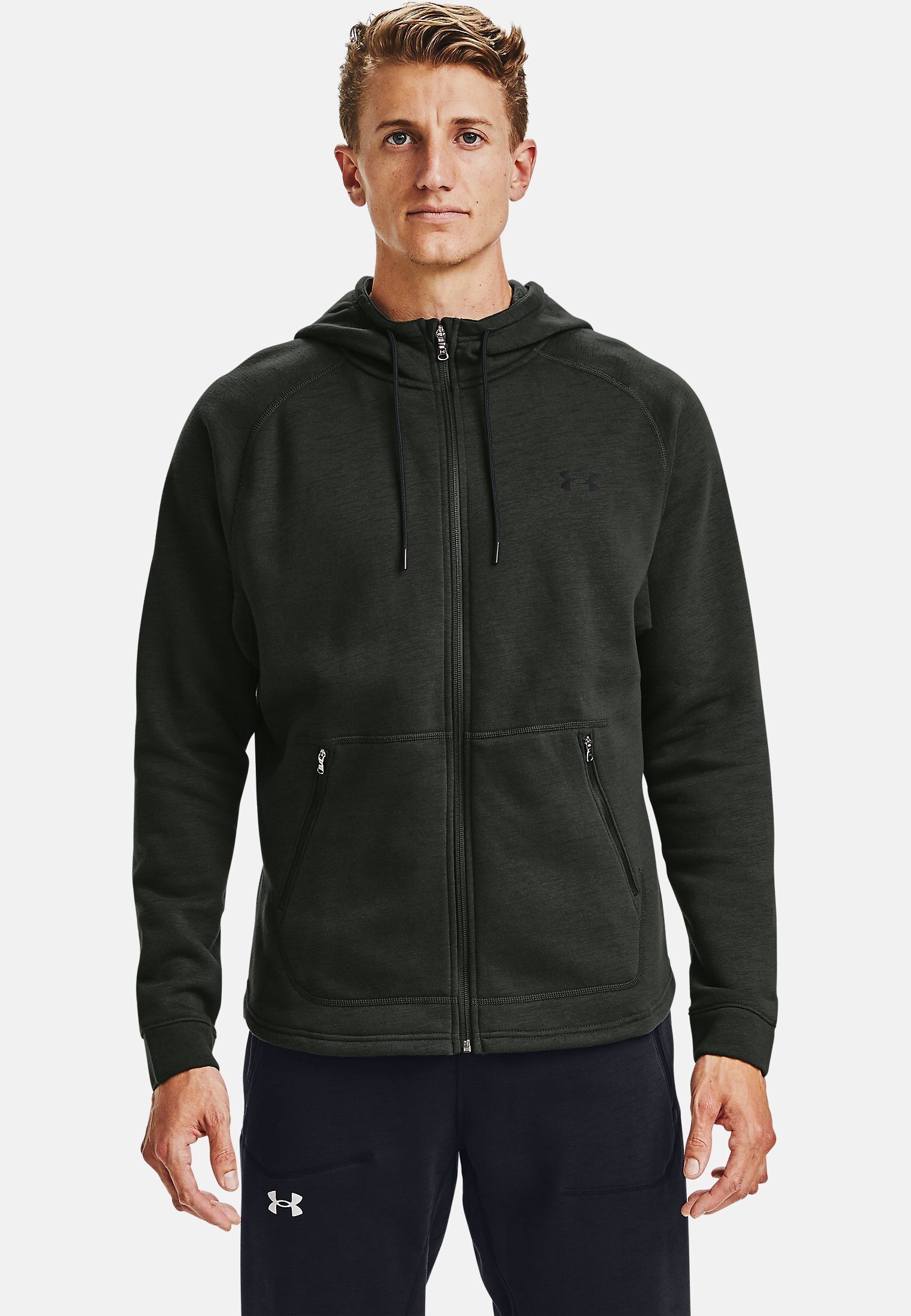 black under armour zip up hoodie