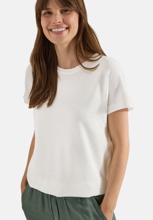 Cecil, T-SHIRT MIT RUNDHALS UND STRUKTUR - T-shirt basique - vanilla white