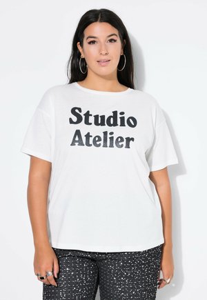 GLITTER-STATEMENT, - T-Shirt print - off-white
