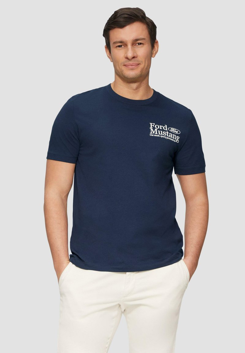 s.Oliver T-Shirt print - tiefblau